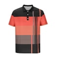 thumbnail image 6 of Afuyipoi Men's Printed Polo Shirt,Loose - Fitting Turndown Collar Casual Short - Sleeve Tees Red S, 6 of 8