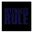 thumbnail image 1 of DistinctInk Custom Bumper Sticker - 8" x 8" Decorative Decal - Black Background - Defenders Rule, 1 of 2