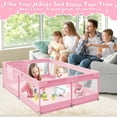 thumbnail image 2 of Baby Playpen XVISHX rosa con tela y malla que no dañan la piel, 2 of 7