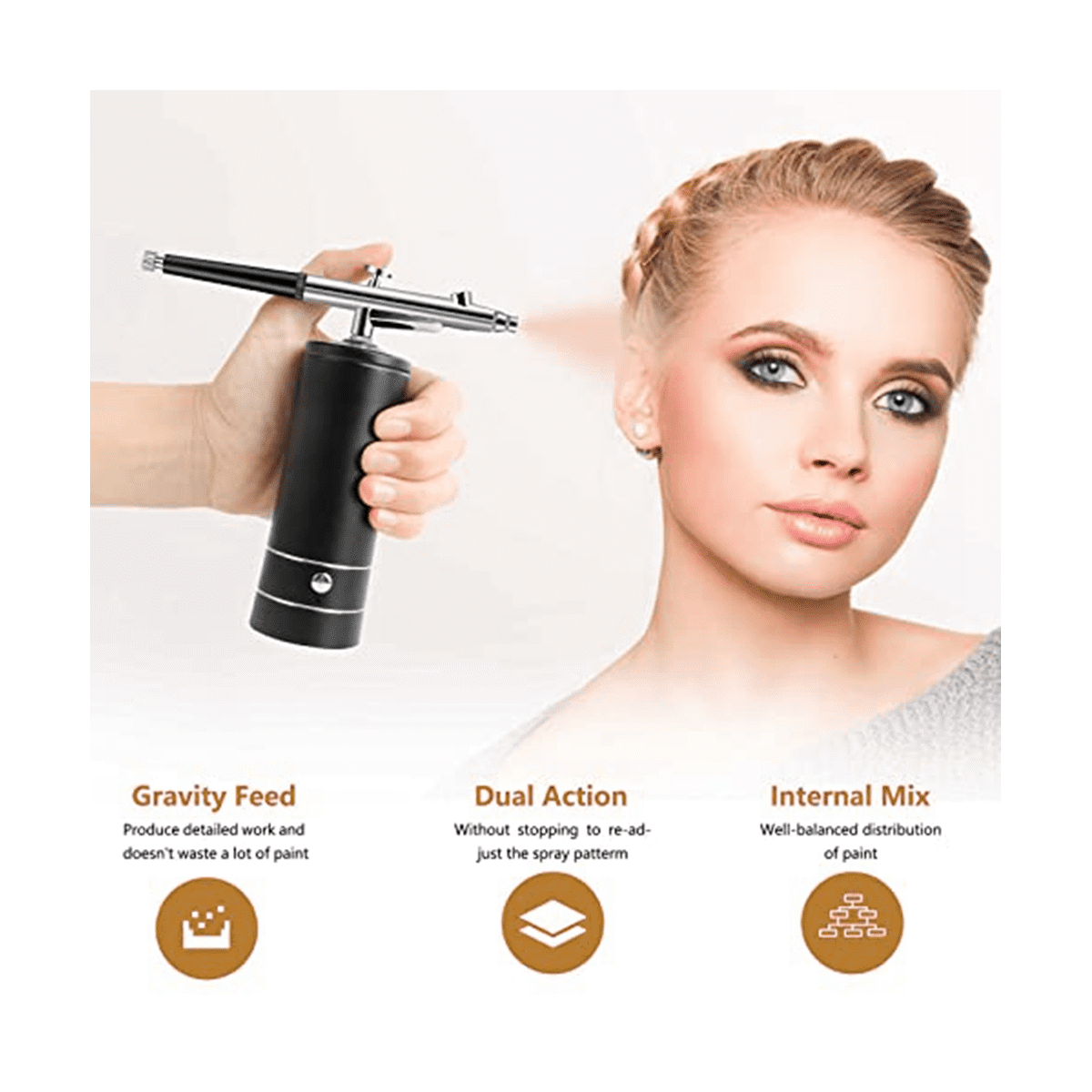 BIuefIsh Rechargeable Cordless Compressor Handheld Airbrush Kit