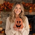 thumbnail image 6 of Halloween Pumpkin Decoration Rustic Clay Spooky Pumpkin Table Centerpiece Ornaments for Summerween Indoor Outdoor Home Party Porch Mante, 6 of 6