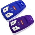 thumbnail image 2 of Dobrev Silicone Case Protector Fob Cover Shell Holder Keyless Entry Remote Skin for Audi 2017 2018 2019 A3 A5 A6 Q3 Q5 Q7 S6 TT Smart Key  blue and purple, 2 of 3