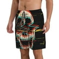 thumbnail image 2 of Logiee Glitch Screaming Skull Print Mens Swim Trunks Quick Dry Board Shorts,Breathable Hawaii Beach Shorts Swimwear Bathing Suits-3X-Large, 2 of 6
