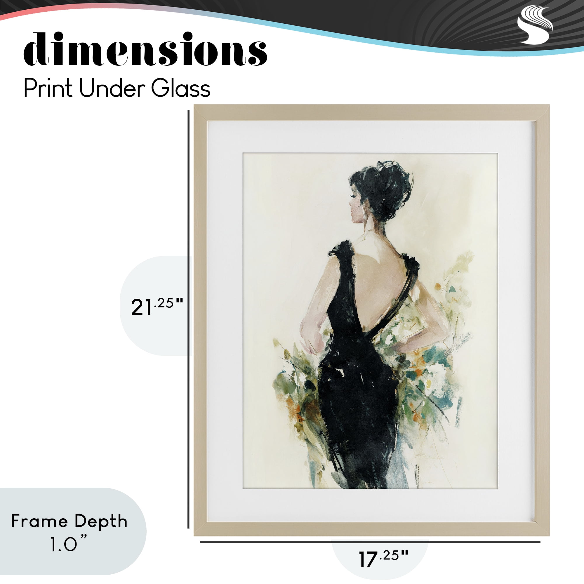 Stupell Industries Backless Reverie Gown Birch Framed Print Under Glass, design by Svetlana Aleynikova