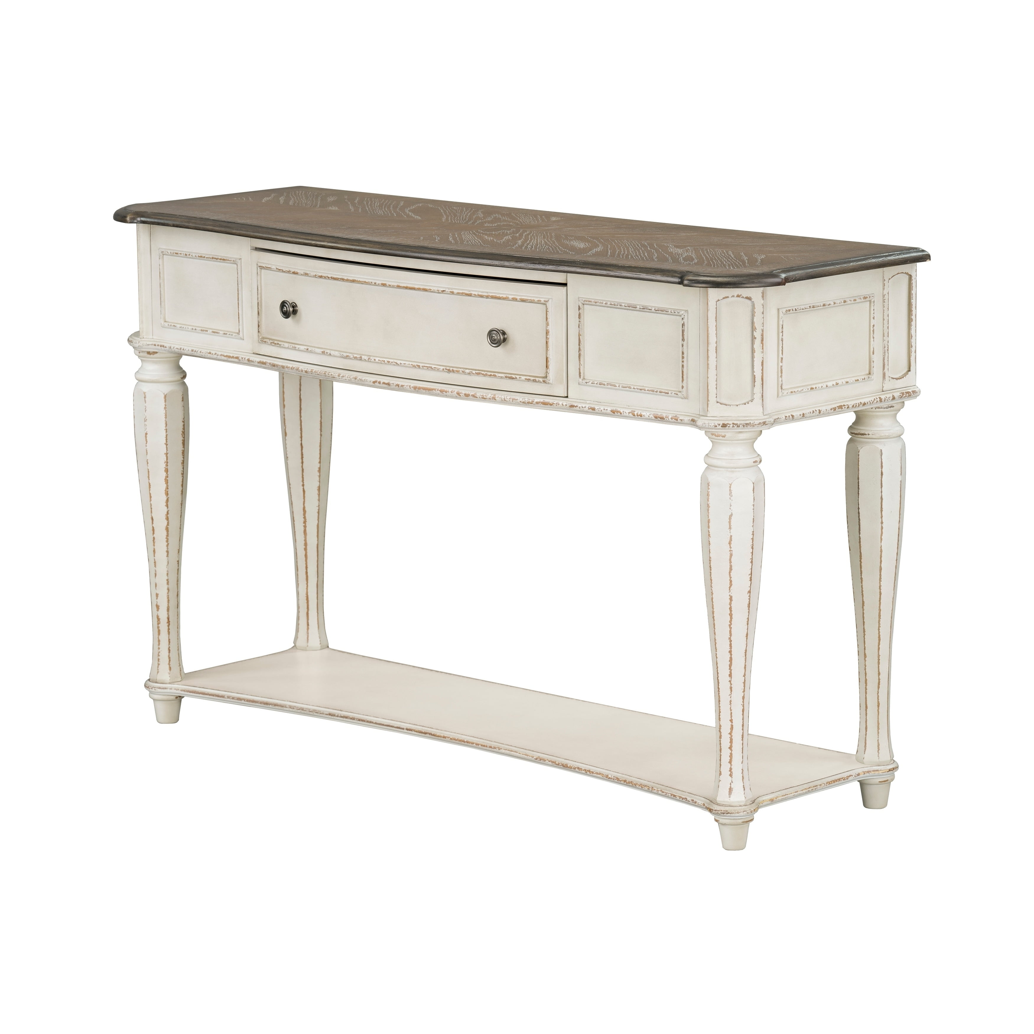 Standard Furniture Stevenson Manor Distressed White Wood Console Stevenson Manor Distressed White Wood