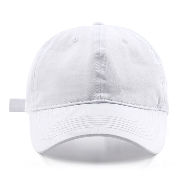 Aocisk Splice Hat Adjustable Washed Hole Casual Unisex Denim Baseball Visor Cap White One Size
