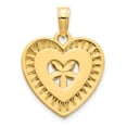 thumbnail image 4 of FJC Finejewelers 14 kt Yellow Gold Fancy Heart Charm 14 mm, 4 of 6