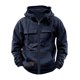 thumbnail image 1 of pstuiky camisas de manga larga para hombre, Sudadera con capucha de manga larga con cremallera y múltiples bolsillos para hombre, estilo casual y moderno. camisetas de hombre l, 1 of 2