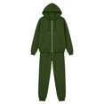 thumbnail image 6 of Jerdar Womens Matching Sweatsuit Zip Up Hoodie Jogger Pants Oversized Drop Shoulder Side Pockets Casual Workout Lounge Fall Winter Outfits M, 6 of 9