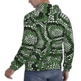 thumbnail image 6 of Lsque Green Snakeskin Pattern Casual Men's Hoodie,Hooded Sweatshirt with Kangaroo Pocket,Pullover Hoodie-4X-Large, 6 of 7