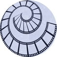 thumbnail image 1 of Ahgly Company Machine Washable Indoor Round Transitional Lavender Blue Area Rugs, 3' Round, 1 of 7