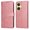 Pink, variant on Wallet Phone Case for OnePlus Nord CE 3 Lite with Card Holder and Stand Function Pink