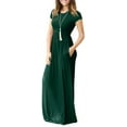 thumbnail image 3 of HAOMEILI Women Short Sleeve Loose Plain Maxi Dresses Casual Long Dresses with Pockets, 3 of 7