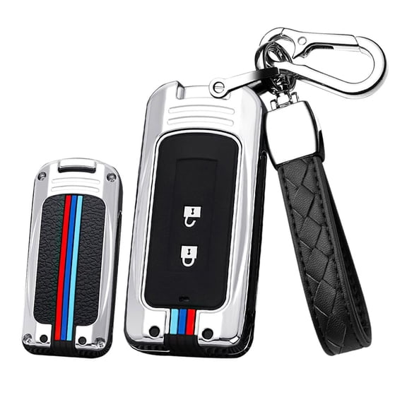 2 Button Key Fob Cover for Mitsubishi Outlander Sport Eclipse Cross ASX Mirage RVR Lancer Fortis Ex Smart Key Cover for Mitsubishi Keyless Entry Remote Shell Accessories-A Keychain
