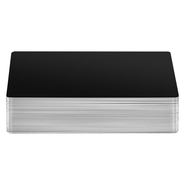 BEADCEST 200Ud Tarjetas Metálicas Negras Para Calibración De Grabado Láser Compatible Con Varios Equipos