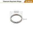 thumbnail image 2 of Titanium Keychain Rings 5 Pcs 0.75-inch Split Side Pushing Key Rings Split Key Ring Circle Assorted for Home Car Office Keys Attachment Key Chain Silver, 2 of 7