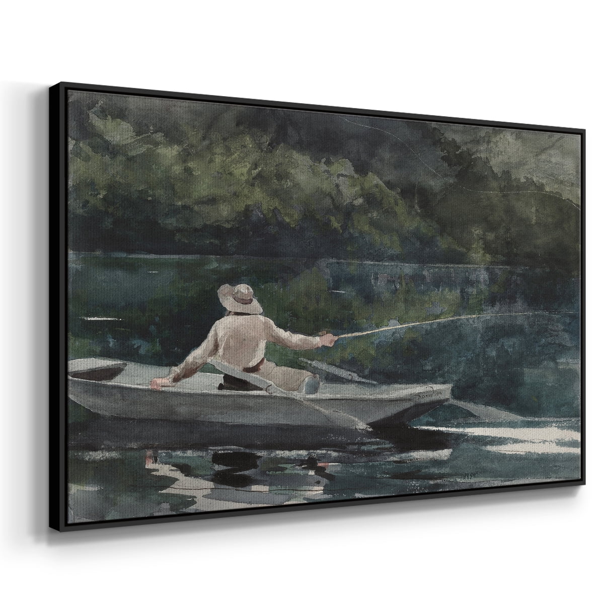 Vintage Landscape-CCCXLIX By Wexford Home Framed in Black Wood Gallery Wrapped Canvas 17 in. x 25 in.