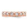 thumbnail image 2 of Auriga 14k Rose Gold Polished Size 5 Bezel-set 1 carat Diamond Complete Eternity Band for Women, 2 of 6