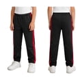 thumbnail image 6 of Haitryli Boys Girls Drawstring Sweatpants Contrasting Stripe Jogger Pants High Waisted Athletic Baggy Trousers Black Red S, 6 of 7