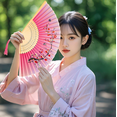 Folding Hand Fan Vintage Silk Bamboo Fans Chinese Hand Fans Women Dance ...