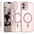 thumbnail image 1 of AIR-iPhone 12 Case Compatible with MagSafe, Phone Case iPhone 12 Magnetic Slim Thin Translucent Matte Back Shockproof Anti-Yellow Protective Cover Case for iPhone 12 Pink, 1 of 4