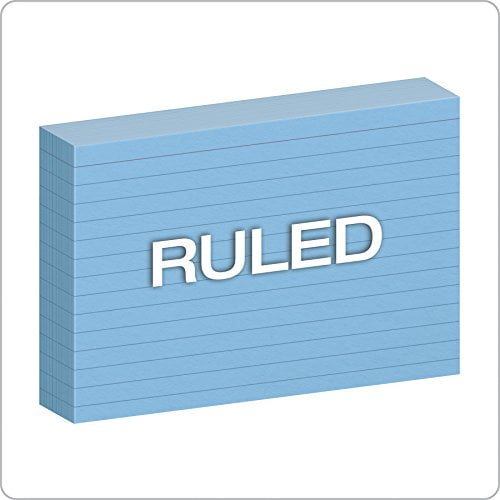 Oxford Ruled Color Index Cards 100 Per Pack Blue 4 x 6 7421 BLU