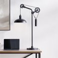 thumbnail image 2 of Hudson & Canal TL0717 Lampe de Table en Bronze Noirci Néo avec Système de Poulie de Roue à Rayons, 2 of 10