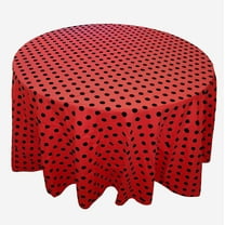 Cotton Polka Dots Round Tablecloth for Wedding/Bridal Shower, Birthdays, Special Events