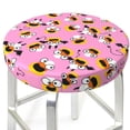 thumbnail image 3 of Lsque Funny corn spider web A Pattern Round Bar chair cushion covers Velvet Fabric Premium Comfort Protects from Scratches and Stains for 14-17 Inch Chair-13 inch, 3 of 7