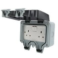 thumbnail image 1 of HLONK Outdoor Waterproof Socket Box Wall Rainproof Electrical Outlets Control Components UK Style 220V, 1 of 7