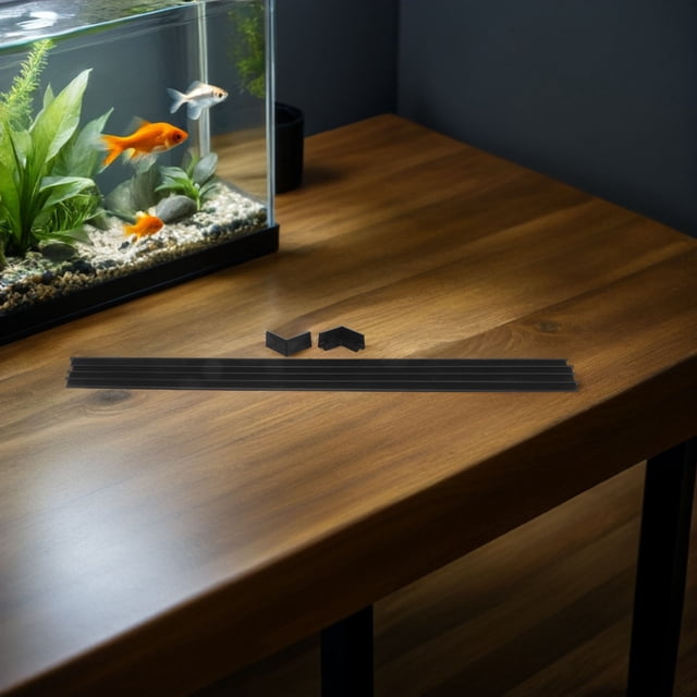 SHOWERORO 1Jgo Protector De Esquinas Para Acuario Negro Anti-Colisión Para De Pecera Y Muebles