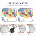 thumbnail image 6 of Balery 2 Piece USA MAP Car Windshield Sun Shade|Foldable Front Windshield Shade for Car Front Window for Most Sedans SUV Truck-Small, 6 of 7