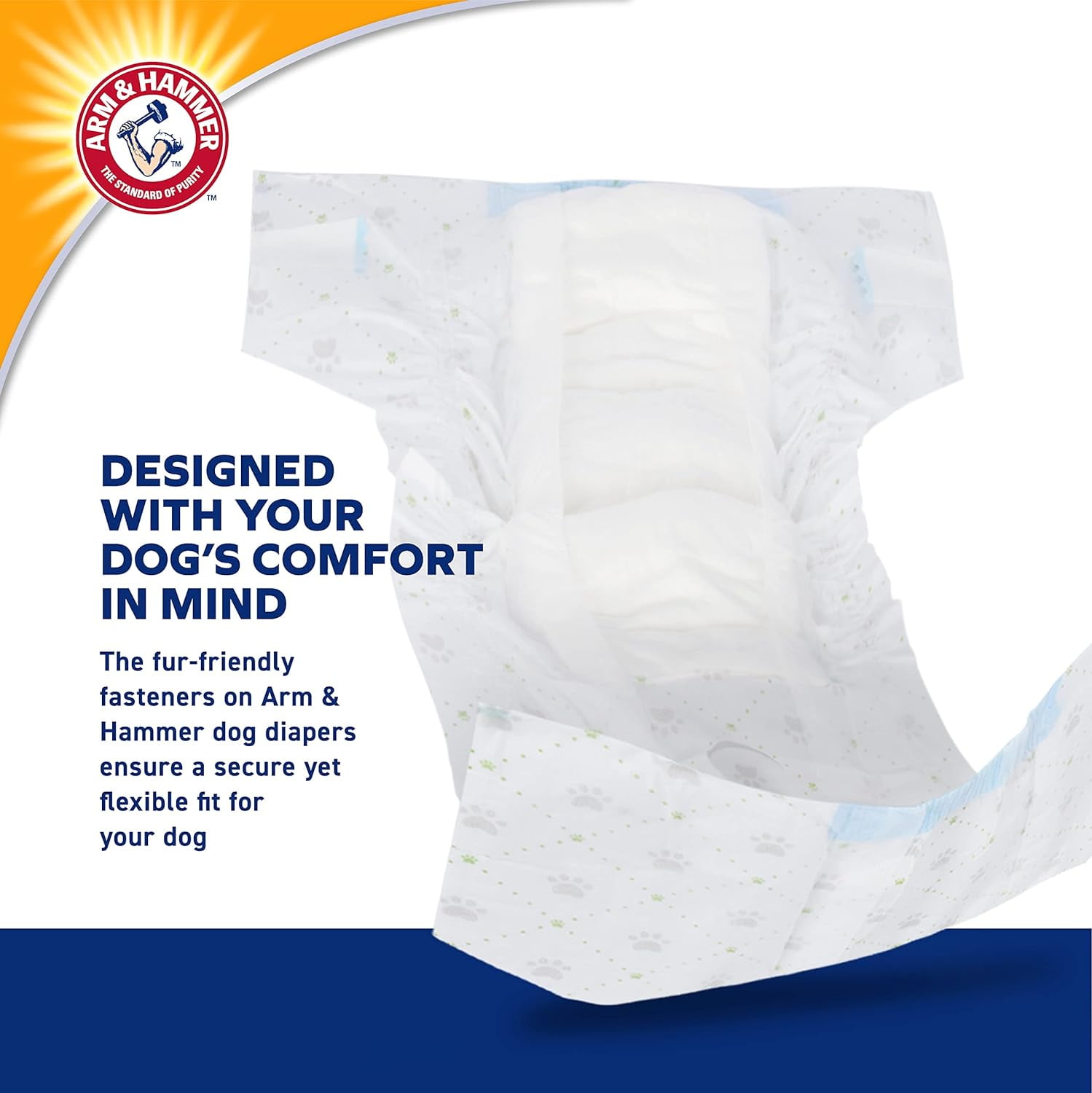 Arm & Hammer Female Dog Diapers, Size Small, 12 Count | Ultra-Absorbent, with Leak-Proof Protection