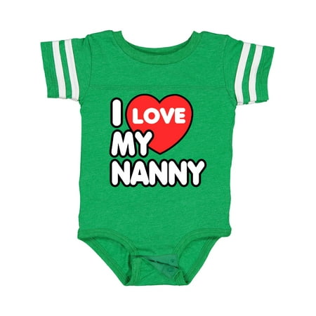 

Inktastic I Love My Nanny Gift Baby Boy or Baby Girl Bodysuit