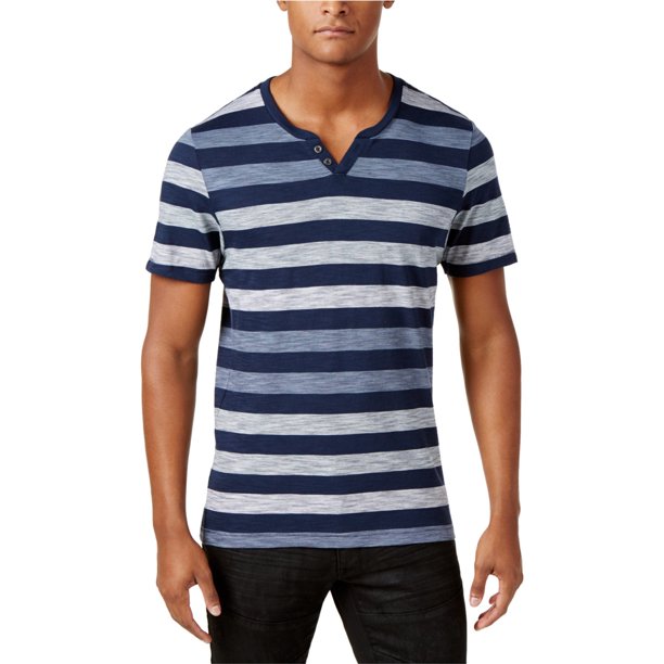 INC - Camiseta básica para hombre con rayas interiores, color azul, pequeña