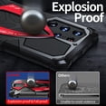thumbnail image 6 of for Samsung Galaxy S23 Ultra Case Metal Hard  Phone Case Cover Case para Screw with Camera Protection Heavy Duty metalicas Military Grade Black Red, 6 of 7