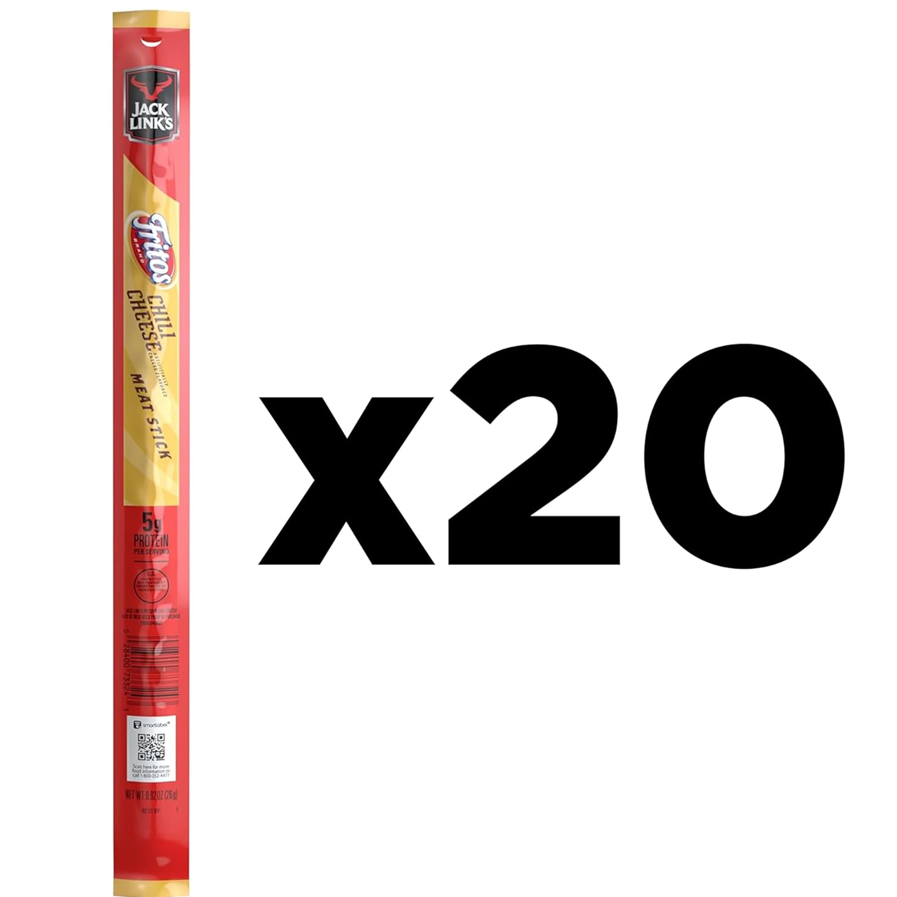 Frito Lay Jack Links Fritos Chili Cheese Meat Sticks Straight pack (pack of 20)