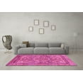 thumbnail image 3 of Ahgly Company Indoor Square Abstract Pink Modern Area Rugs, 5' Square, 3 of 4