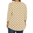 thumbnail image 4 of OSFVNOXV Peplum Tops for Women Plus Size Oversized T-Shirts Classic Polka Dots Print Summer Pleated Flowy Loungewear Sleepwear ,L-5XL, 4 of 6