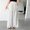 White, variant on Liyamei Girls Casual Pants with Solid Color and Elastic Waist for Summer Daily Wear Size 8-14 Years