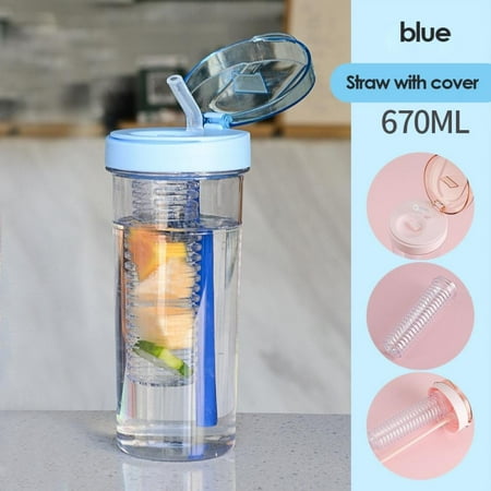 

Drinking Water Bottles for Outdoor Sport with Fruit Infuser and Straw