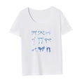 thumbnail image 4 of Camiseta para mujer verano elegante cuello redondo camiseta para oficina viajes trabajo vacaciones L, 4 of 7