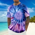 thumbnail image 2 of JAJAHO Tie Dye Shirts For Men Short Sleeve T Shirt Crew Neck Loose Fit Breathable Comfort Casual Graphic Tee For Daily Wear Trendy Tops, 2 of 4