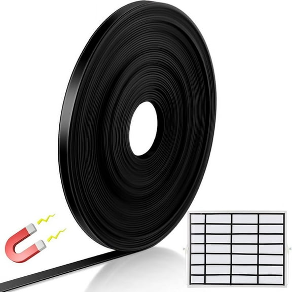 Black Tape Roll Strips, Magnetic Board Dividers Marker Lines for Classroom Office Art Accessories 8 Meters