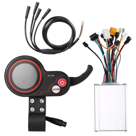 Andoer 48V Aluminum Alloy Electric Scooter Brushless Motor Controller Intelligent with Instrument Display Cable Replacement For 10 Inch Kugoo M4