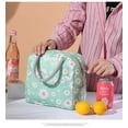 thumbnail image 4 of GRNSHTS Women's Lunch Bag Daisy Print, Reusable Waterproof Zipper Insulated Bag with Patch Pocket (Navy Blue), 4 of 6
