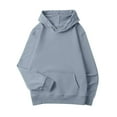 thumbnail image 2 of Womens Oversized Tshirt Women's Fashion Casual Hooded Loose Long Sleeve Solid Color Sweatshirt, 2 of 6