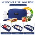 thumbnail image 4 of Bolsa de almuerzo Cerbonny, congelable, para trabajo, escuela, viajes, color azul marino, 4 of 5