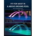 thumbnail image 2 of Meottam Solar Power Pool Fountain with Colorful Lights – Auto Light Sensing, Remote-Controlled, Dual-Head Adjustable Sprinkler, Compatible with Above/Inground Pools (White), 2 of 7