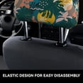 thumbnail image 4 of Kdxio Hawaiian Style Pattern Print 2 Piece Car Head Rest Covers Set Auto Front/Rear Seats Headrest Cover Universal Fit Most Cars,Sedan, SUV, 4 of 9